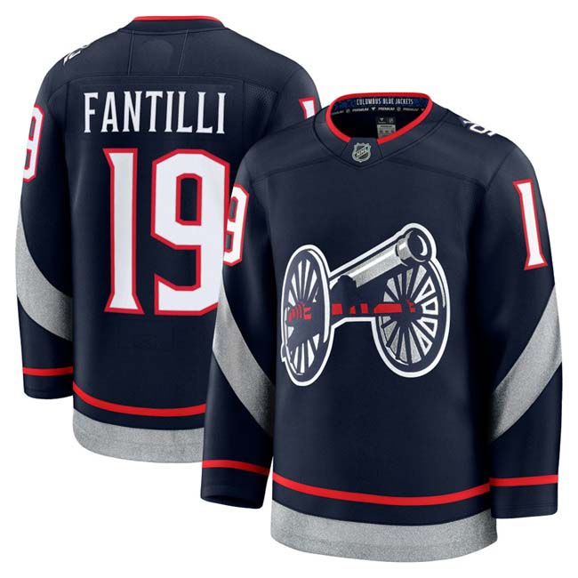 Personalized Men’s Columbus Blue Jackets #19 Adam Fantilli Navy 2024-25 Alternate Stitched Hockey Jersey