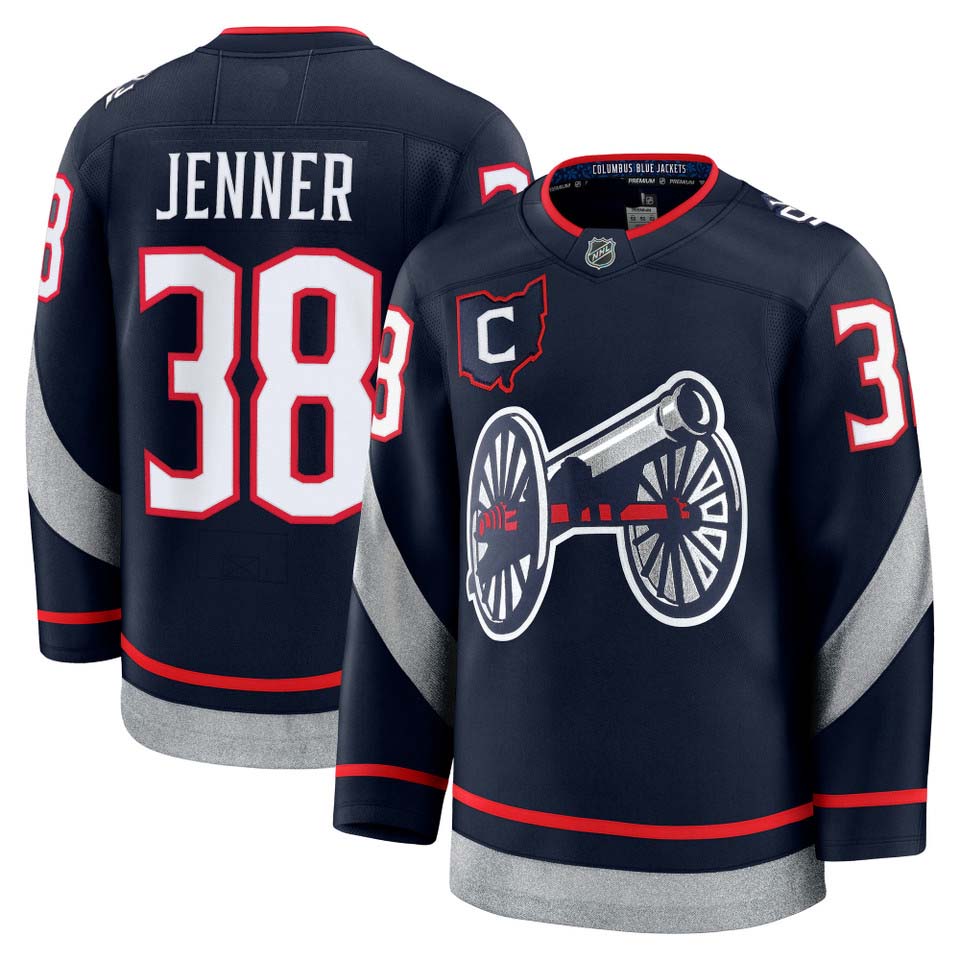 Personalized Men’s Columbus Blue Jackets #38 Boone Jenner Navy 2024-25 With C Patch Stitched Hockey Jersey