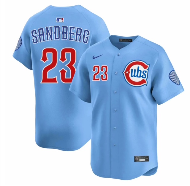 Personalized Men’s Chicago Cubs #23 Ryne Sandberg Blue 2024 25 2nd Alternate Limited Stitched Baseball Jersey