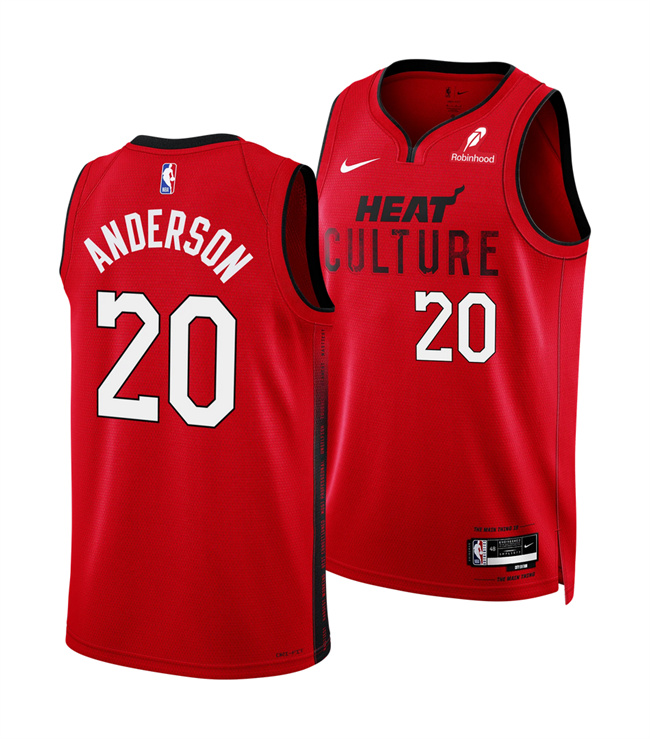Personalized Men’s Miami Heat #20 Kyle Anderson Red 2025 City Edition Stitched Basketball Jersey