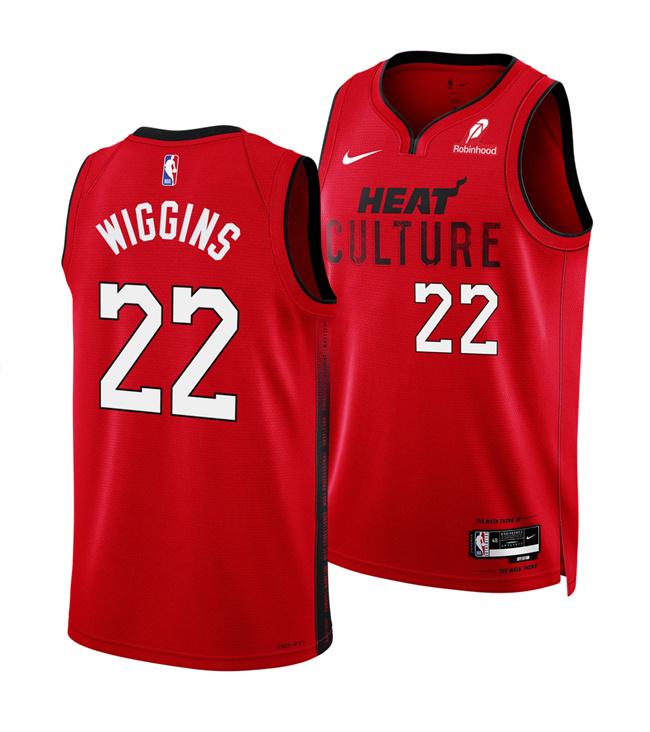 Personalized Men’s Miami Heat #22 Andrew Wiggins Red 2025 City Edition Stitched Basketball Jersey