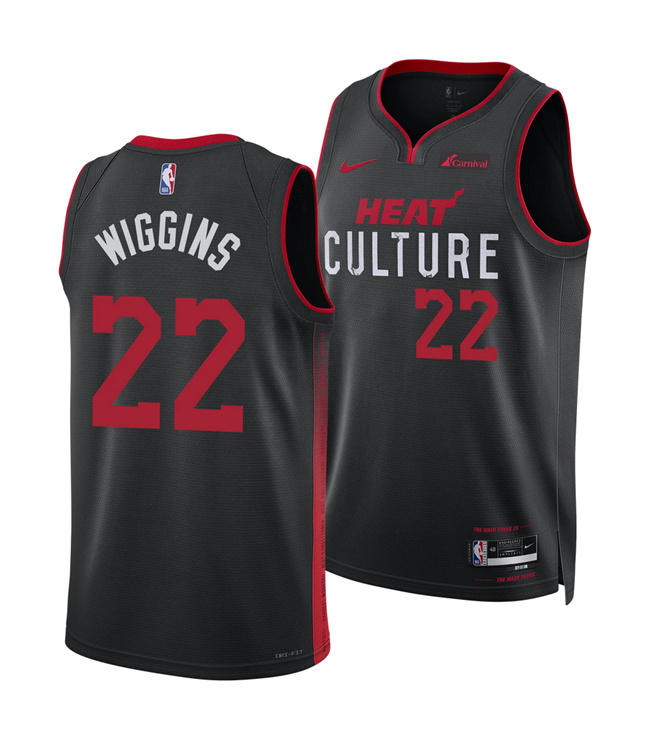 Personalized Men’s Miami Heat #22 Andrew Wiggins Black 2025 City Edition Stitched Basketball Jersey