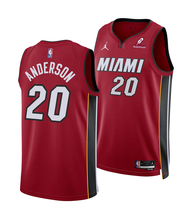 Personalized Men’s Miami Heat #20 Kyle Anderson Red 2025 Statement Edition Swingman Stitched Basketball Jersey