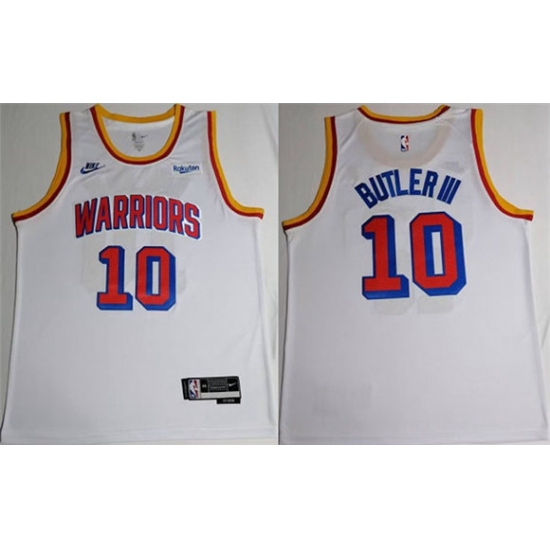 Personalized Men’s Golden State Warriors #10 Jimmy Bulter III White 2025 Classic Edition Swingman Stitched Basketball Jersey