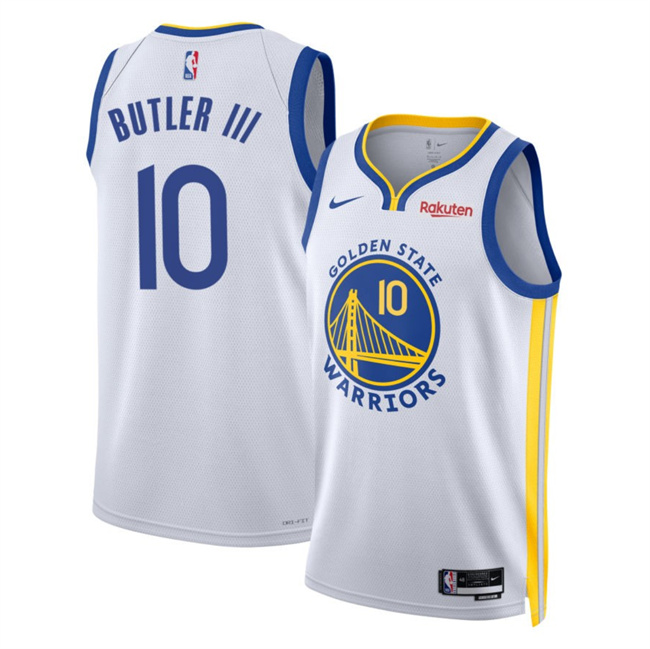 Personalized Men’s Golden State Warriors #10 Jimmy Bulter III White 2025 Association Edition Swingman Stitched Basketball Jersey