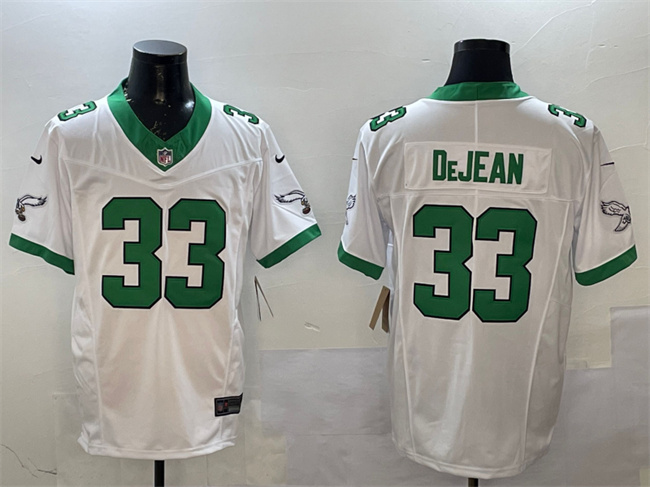 Personalized Men’s Philadelphia Eagles #33 Cooper DeJean White F.U.S.E Untouchable Limited Stitched Football Jersey