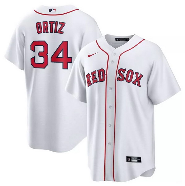 Personalized Men’s Red Sox David Ortiz #34 White Home Player Jersey