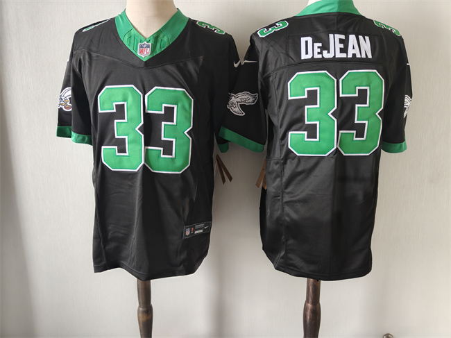 Personalized Men’s Philadelphia Eagles #33 Cooper DeJean Black Green Untouchable Limited Stitched Football Jersey