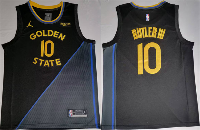 Personalized Men’s Golden State Warriors #10 Jimmy Bulter III Black 2024 25 Statement Edition Stitched Basketball Jersey