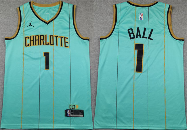 Personalized Men’s Charlotte Hornets #1 LaMelo Ball Mint 2024 25 City Edition Stitched Basketball Jersey