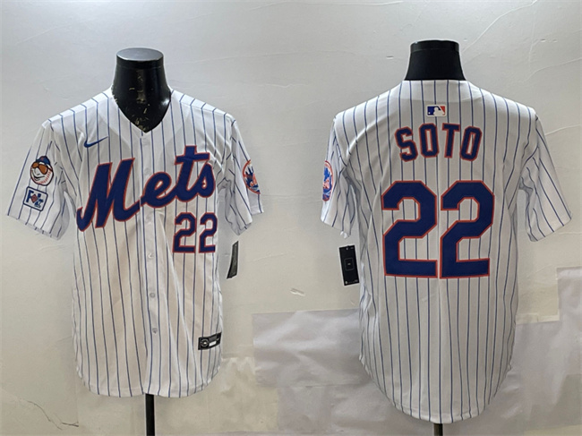Personalized Men’s New York Mets #22 Juan Soto White 2025 Spring Training Home Limited Stitched Baseball Jersey