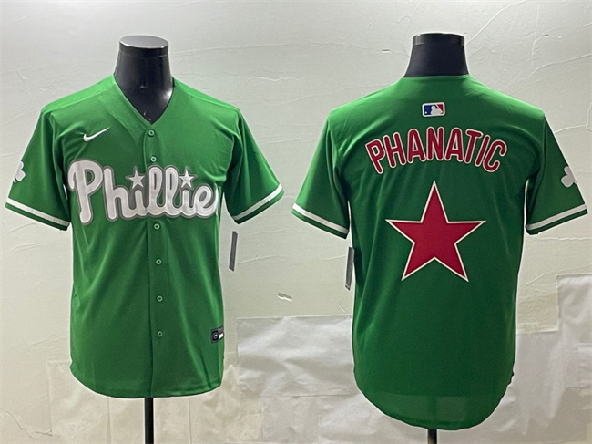 Personalized Men’s Philadelphia Phillies Phanatic Green Limited Stitched Jersey