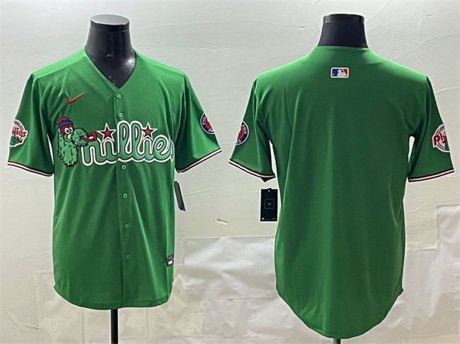 Personalized Men’s Philadelphia Phillies Blank Green Phanatic Limited Stitched Jersey