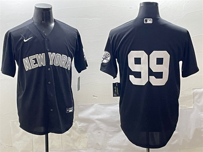 Personalized Men’s New York Yankees #99 Aaron Judge Black Cool Base Stitched Baseball Jersey