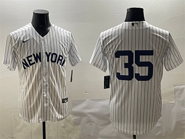 Personalized Men’s New York Yankees #35 Cody Bellinger White Cool Base Stitched Baseball Jersey