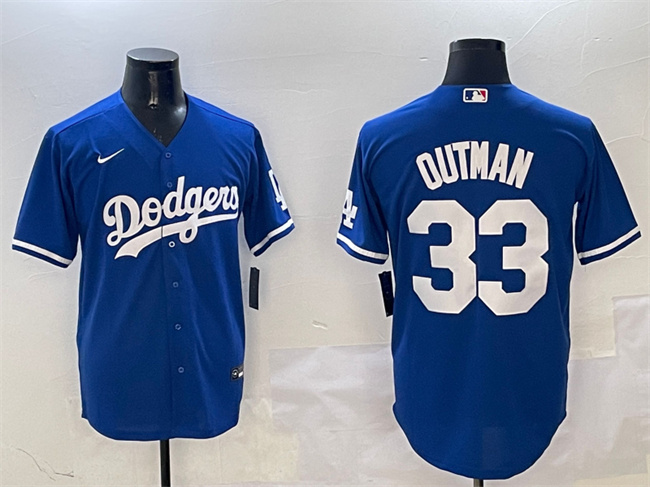 Personalized Men’s Los Angeles Dodgers #33 James Outman Royal Cool Base Stitched Baseball Jersey