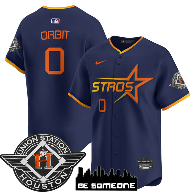 Personalized Men’s Houston Astros #0 Orbit Navy 2025 City Connect Limited Stitched Baseball Jersey