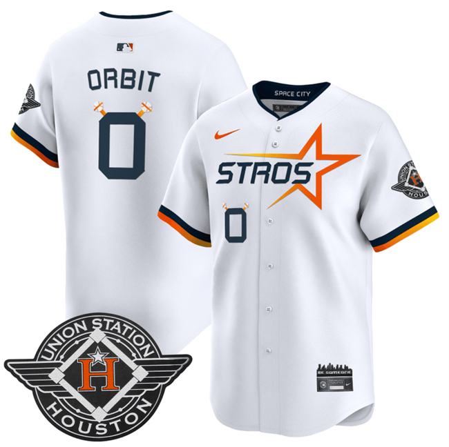 Personalized Men’s Houston Astros #0 Orbit White 2025 City Connect Limited Stitched Baseball Jersey