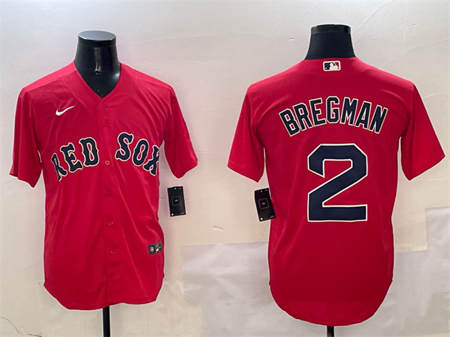 Personalized Men’s Boston Red Sox #2 Alex Bregman Red Cool Base Stitched Baseball Jersey