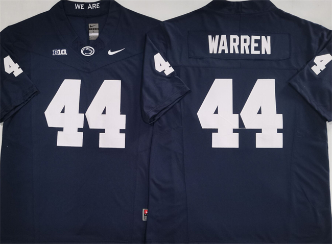Personalized Men’s Penn State Nittany Lions #44 Davis Warren Navy 2024 F.U.S.E. With Name Stitched Jersey