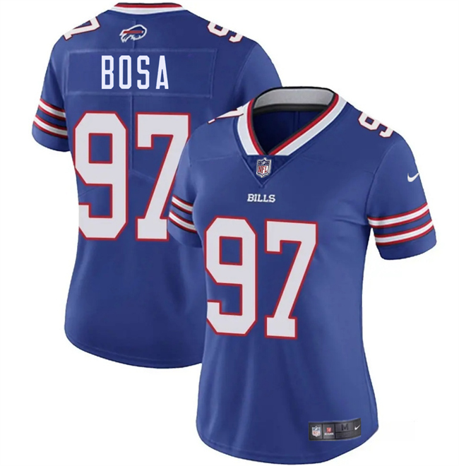 Personalized Women’s Buffalo Bills #97 Joey Bosa Royal Stitched Football Jersey(Run Small)