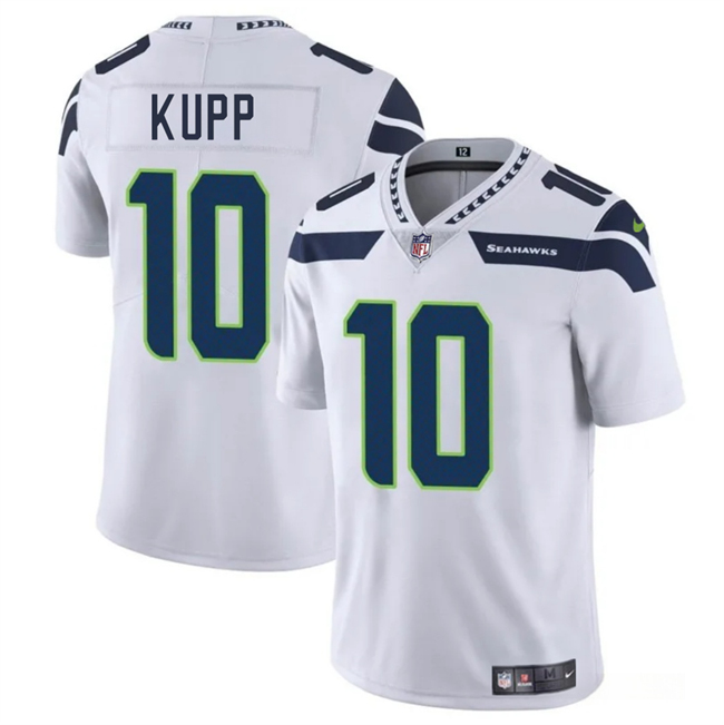 Personalized Men’s Seattle Seahawks #10 Cooper Kupp White 2025 Limited Stitched Football Jersey