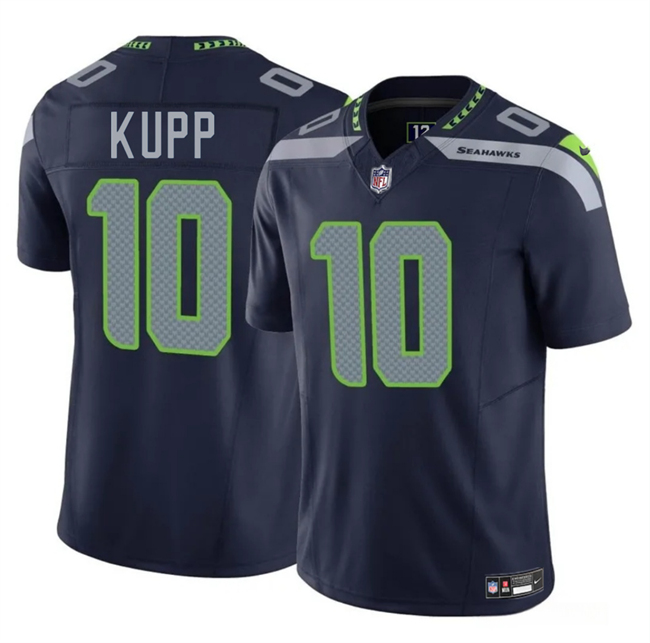 Personalized Men’s Seattle Seahawks #10 Cooper Kupp Navy 2025 F.U.S.E Limited Stitched Football Jersey
