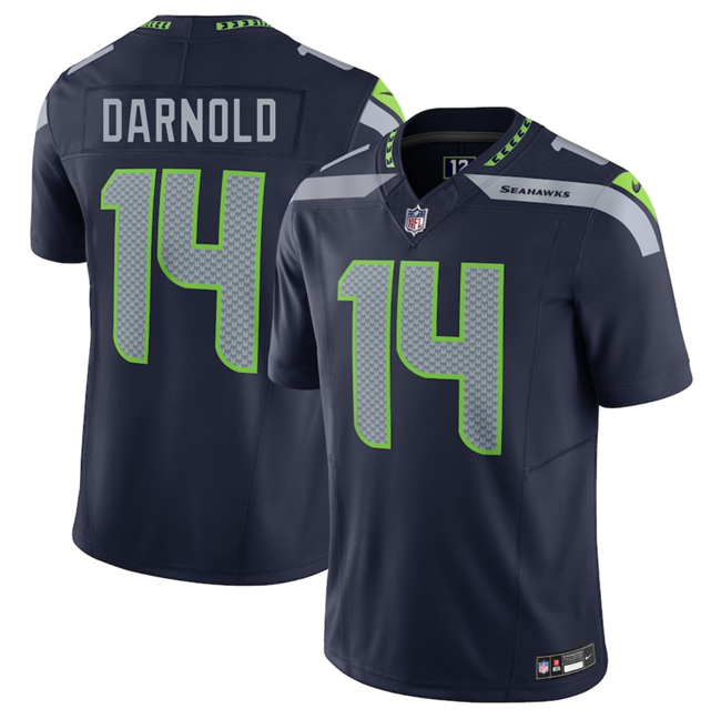 Personalized Men’s Seattle Seahawks #14 Sam Darnold Navy 2024 F.U.S.E Limited Stitched Football Jersey