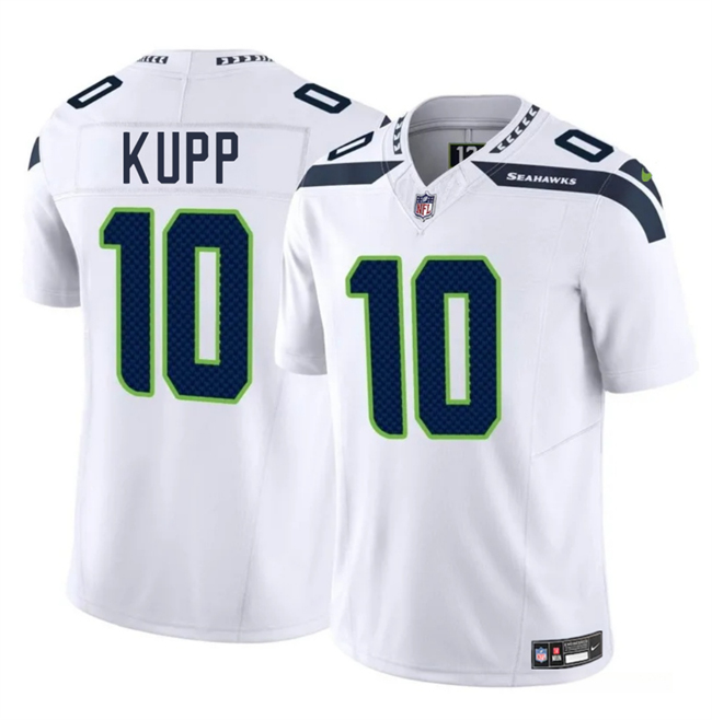 Personalized Men’s Seattle Seahawks #10 Cooper Kupp White 2025 F.U.S.E. Limited Stitched Football Jersey