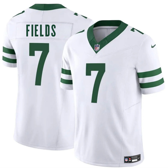 Personalized Men’s New York Jets #7 Justin Fields White 2025 F.U.S.E. Untouchable Limited Stitched Jersey