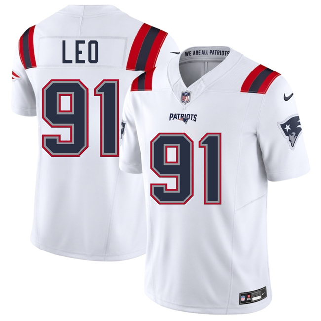 Personalized Men’s New England Patriots #91 Titus Leo White 2025 F.U.S.E. Limited Stitched Football Jersey