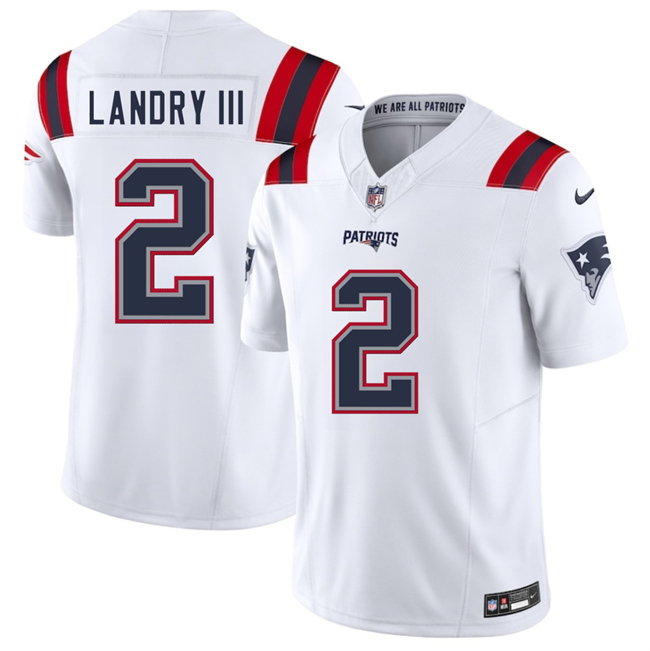 Personalized Men’s New England Patriots #2 Harold Landry III White 2025 F.U.S.E. Limited Stitched Football Jersey
