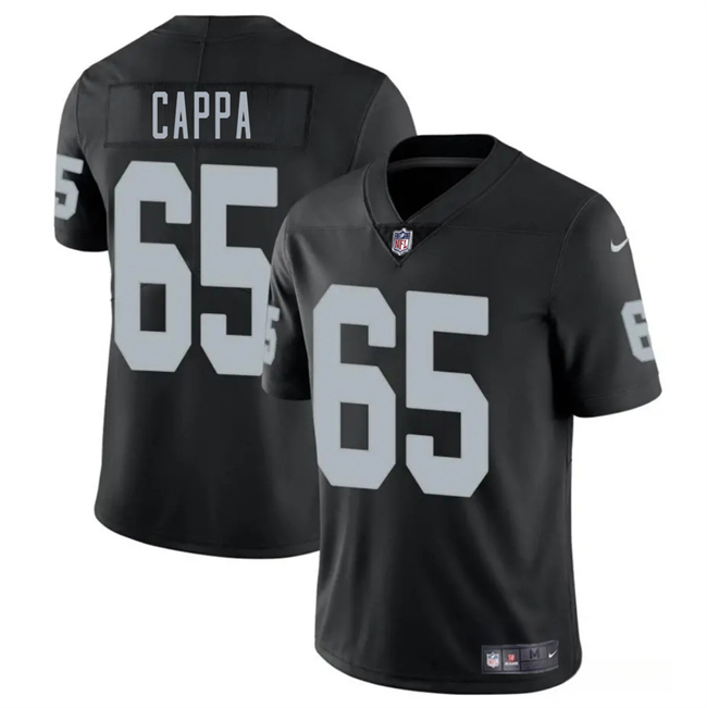 Personalized Men’s Las Vegas Raiders #65 Alex Cappa Black 2025 Stitched Football Jersey