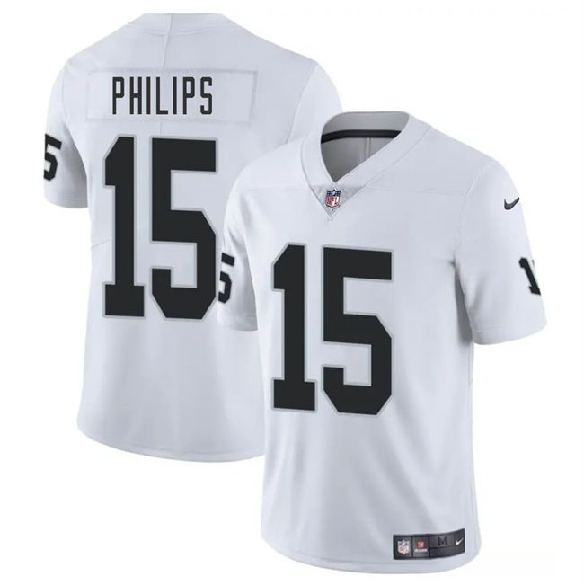 Personalized Men’s Las Vegas Raiders #15 Kyle Philips White 2025 Stitched Football Jersey