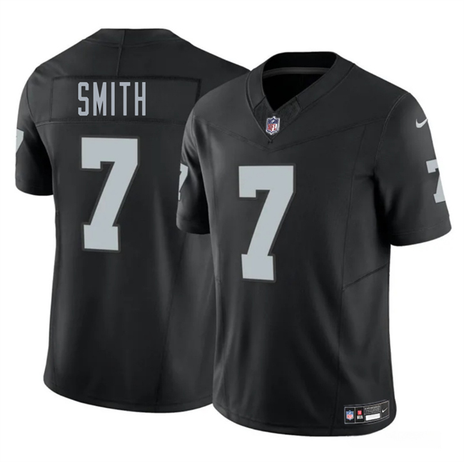 Personalized Men’s Las Vegas Raiders #7 Geno Smith Black 2025 F.U.S.E. Stitched Football Jersey