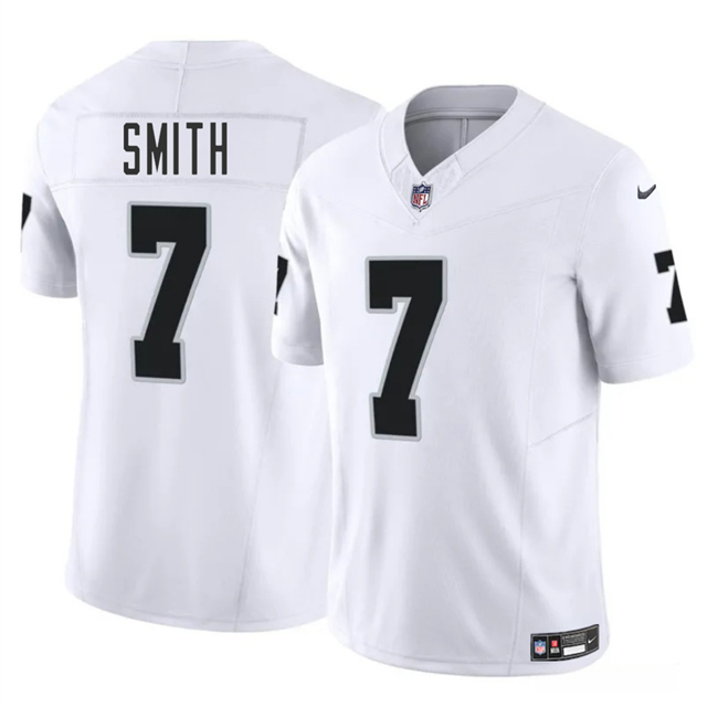Personalized Men’s Las Vegas Raiders #7 Geno Smith White 2025 F.U.S.E. Stitched Football Jersey