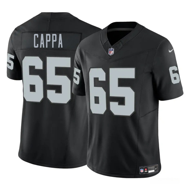 Personalized Men’s Las Vegas Raiders #65 Alex Cappa Black 2025 F.U.S.E. Stitched Football Jersey