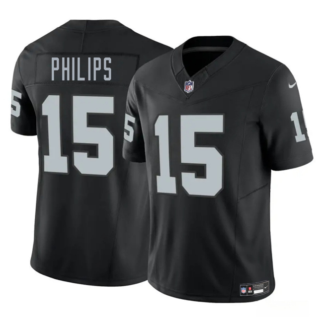 Personalized Men’s Las Vegas Raiders #15 Kyle Philips Black 2025 F.U.S.E. Stitched Football Jersey