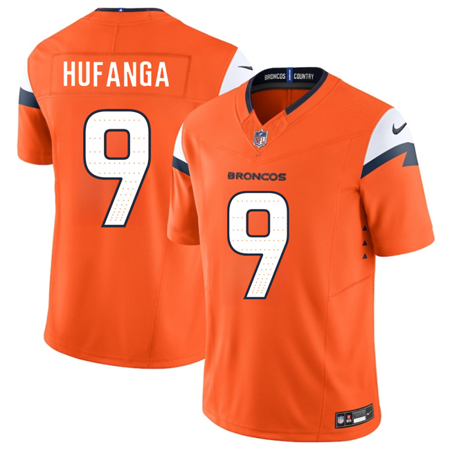 Personalized Men’s Denver Broncos #9 Talanoa Hufanga Orange 2024 F.U.S.E. Limited Stitched Football Jersey