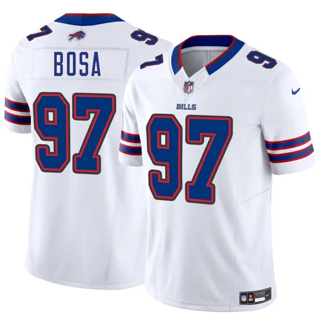 Personalized Men’s Buffalo Bills #97 Joey Bosa White 2025 F.U.S.E. Untouchable Limited Stitched Football Jersey