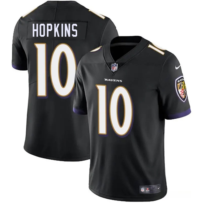 Personalized Men’s Baltimore Ravens #10 DeAndre Hopkins Black Limited Football Jersey