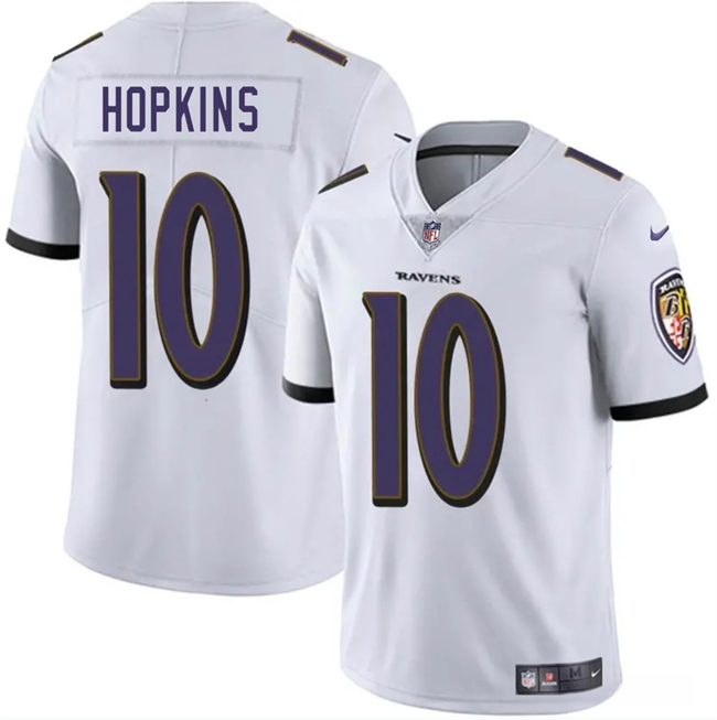 Personalized Men’s Baltimore Ravens #10 DeAndre Hopkins White Limited Football Jersey