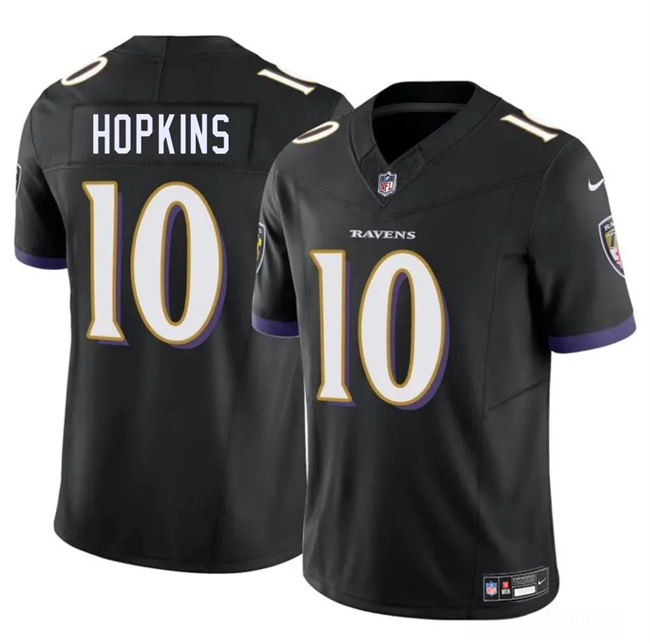 Personalized Men’s Baltimore Ravens #10 DeAndre Hopkins Black 2025 F.U.S.E Limited Football Jersey