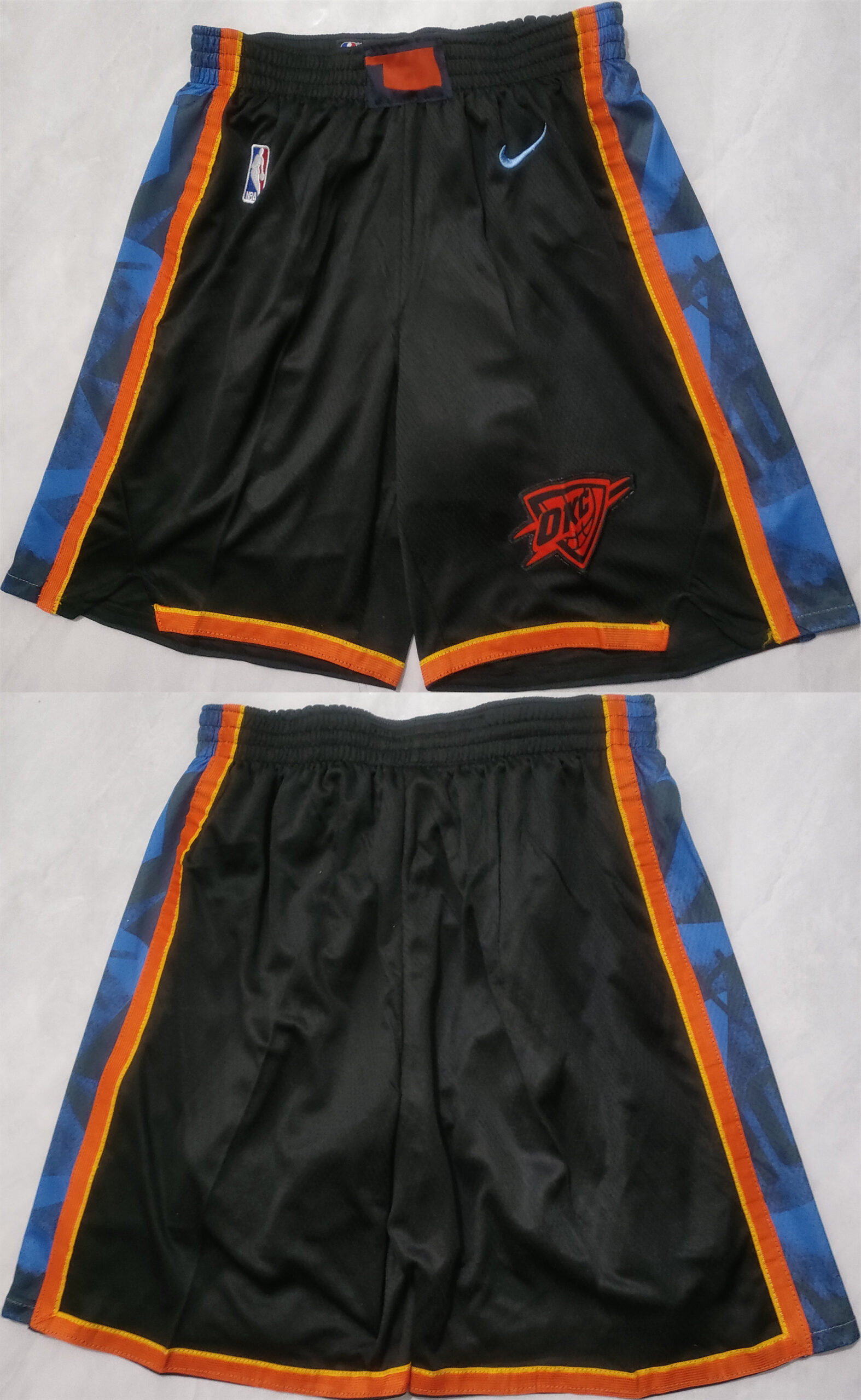 Personalized Men’s Oklahoma City Thunder Black Shorts (Run Small)