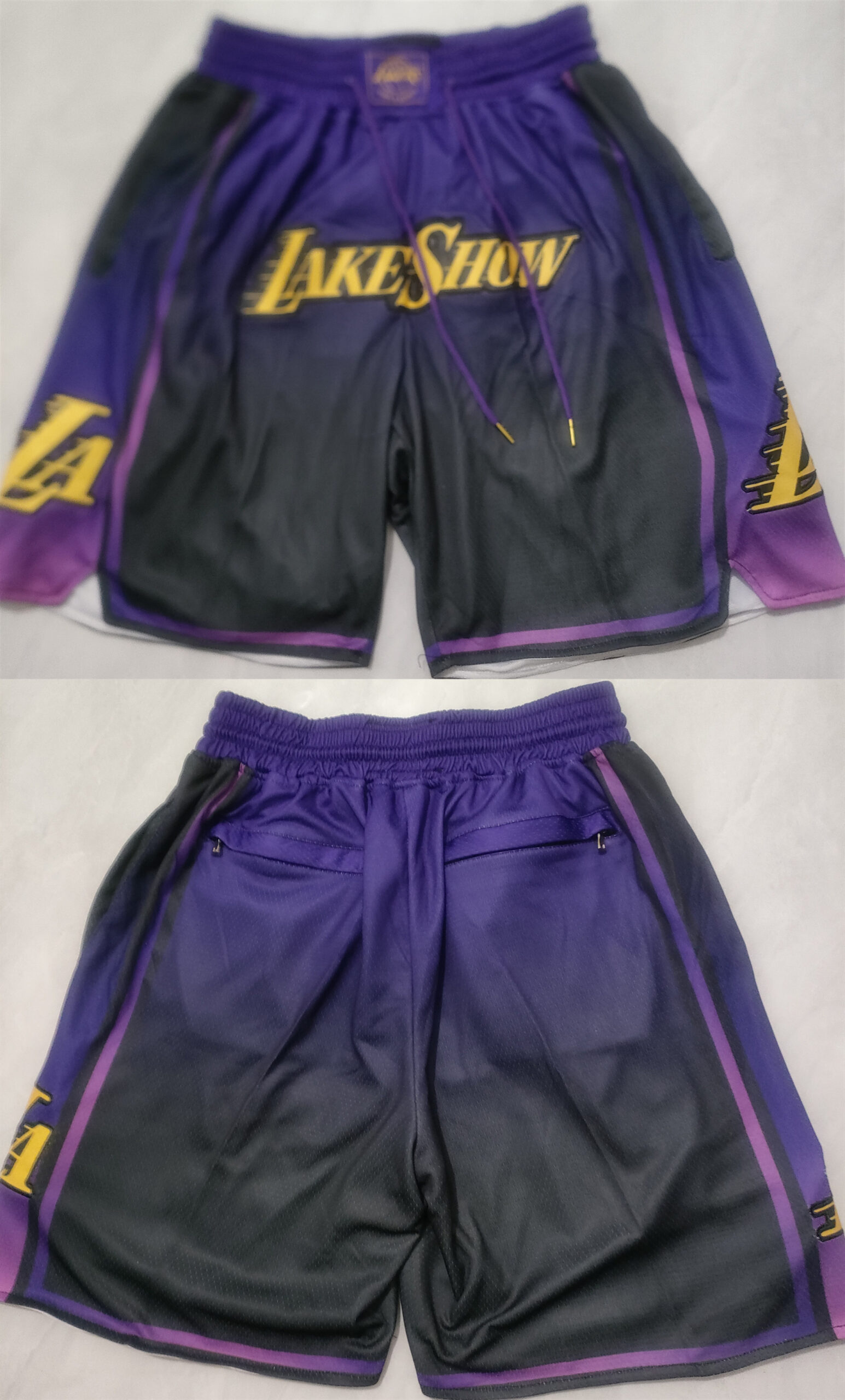 Personalized Men’s Los Angeles Lakers Purple Black 2025 City Edition Shorts (Run Small)