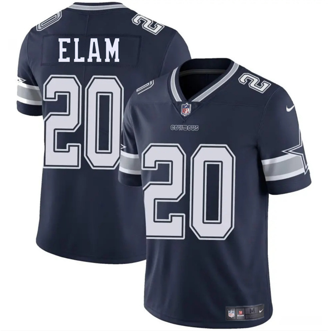 Personalized Men’s Dallas Cowboys #20 Kaiir Elam Navy Blue 2025 Untouchable Limited Stitched Football Jersey