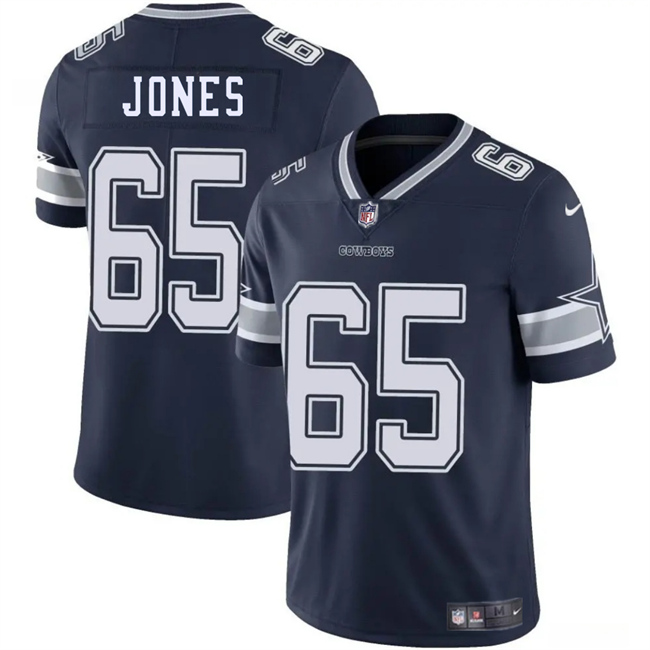 Personalized Men’s Dallas Cowboys #65 Robert Jones Navy Blue 2025 Untouchable Limited Stitched Football Jersey