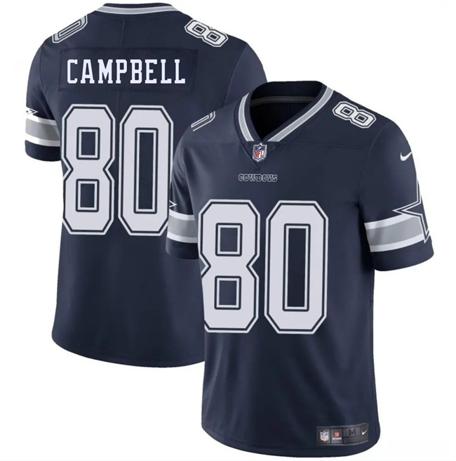 Personalized Men’s Dallas Cowboys #80 Parris Campbell Navy Blue 2025 Untouchable Limited Stitched Football Jersey