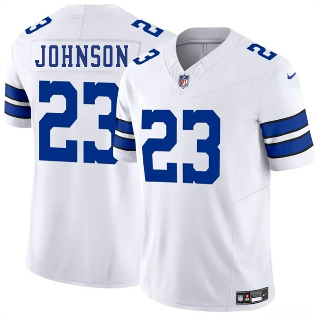 Personalized Men’s Dallas Cowboys #23 Buddy Johnson White 2025 F.U.S.E Untouchable Limited Stitched Football Jersey