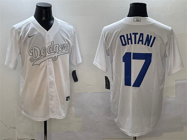 Personalized Men’s Los Angeles Dodgers #17 Shohei Ohtani White Fashion Cool Base Stitched Baseball Jersey
